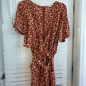 Madewell Women's Shorts Wrap Front Romper Jumper Size Medium Daisy Field Pattern